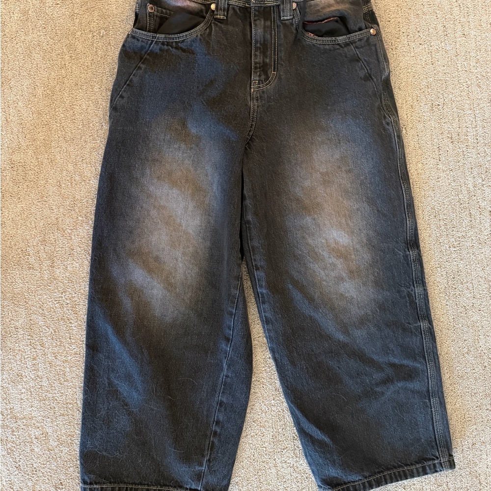 Vitriol Men's Black Jeans w/ a tint of red